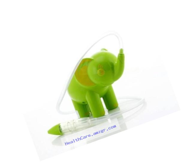 Benny Nasal Aspirator Vacuum, Cute Elephant/Green