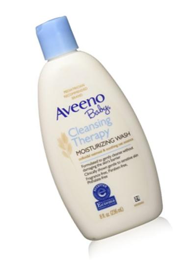 Aveeno Baby Cleansing Eczema Therapy Moisturizing Wash, Scent Free, 24 Ounce (Pack of 3)