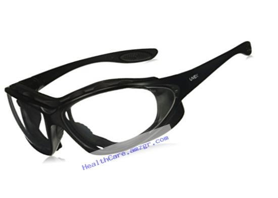 Uvex S0600D Seismic Safety Eyewear, Black Frame, Clear Dura-Streme Hardcoat/Anti-Fog Lens/Headband