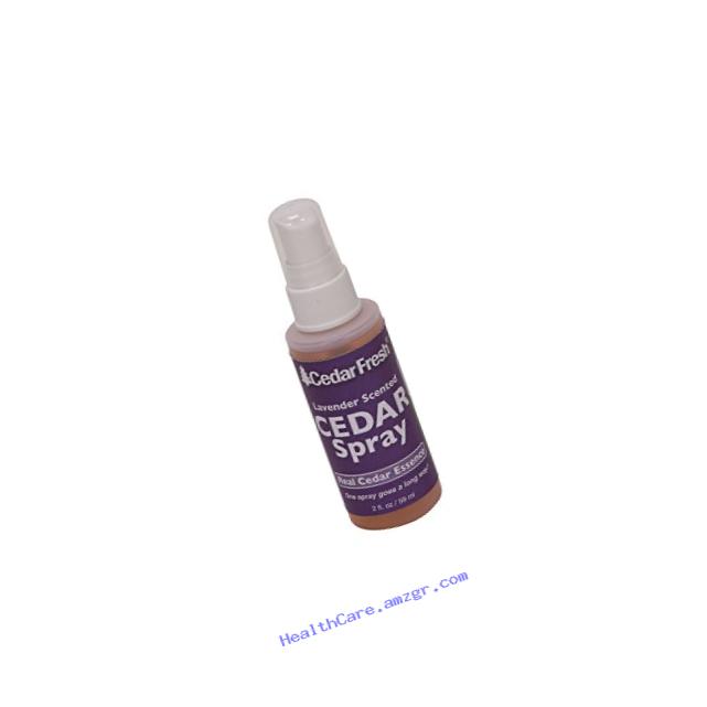 Household Essentials CedarFresh 84802 Cedar Power Spray with Lavender Essence Scent - Protects Closets from Pests - Restores Scent to Cedar Wood Accessories - 2 fl. oz.