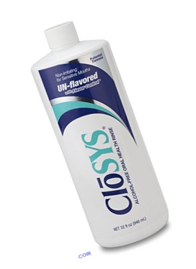 CloSYS Original Unflavored Mouthwash, Alcohol Free, 32 ounce