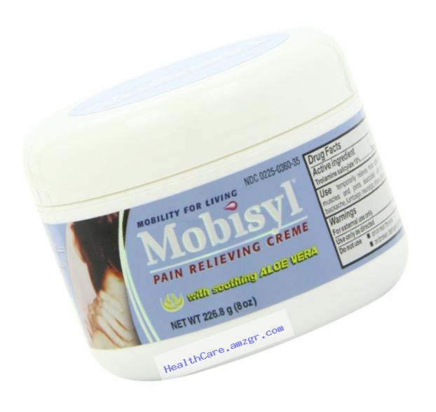 Mobisyl Pain Relieving Creme with Soothing Aloe Vera, 8 Ounce Jar