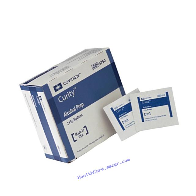 Covidien 5750 Curity Alcohol Prep, Sterile, Medium, 2-ply (Pack of 200)