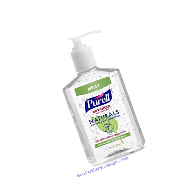 PURELL Naturals Advanced Hand Sanitizer - Hand Sanitizer Gel with Essential Oils, 12 fl oz Pump Bottle (Pack of 2) - 9629-06-EC