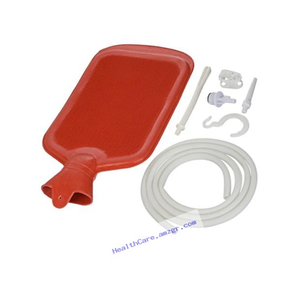 MABIS Enema, Douche, Medical Enema with Hot Water Bottle, Reusable, Red