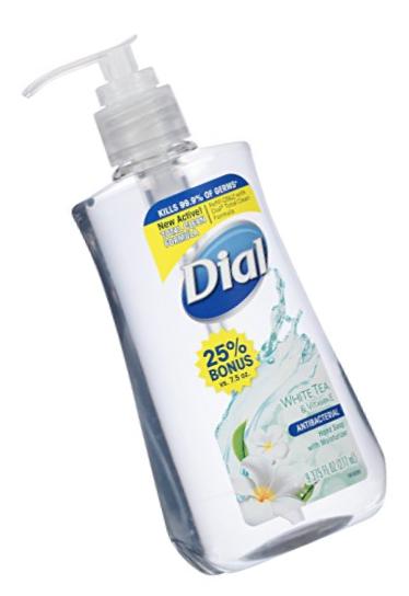 Dial Liquid Hand Soap, White Tea/Vitamin E, 9.375 Ounce