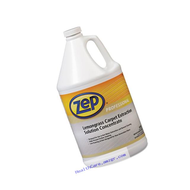 Zep Professional 1041398EA Carpet Extraction Cleaner, Lemongrass, 1 gal Bottle