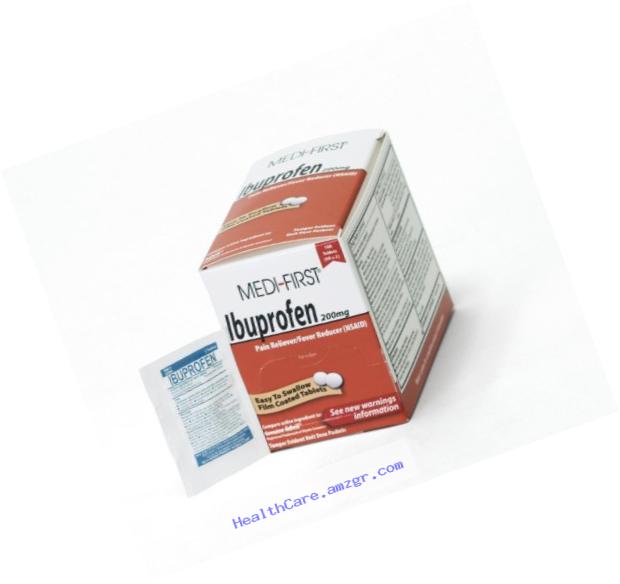 Medique Products 80833 Medi-First Ibuprofen, 100 Tablets, 50 packets of 2