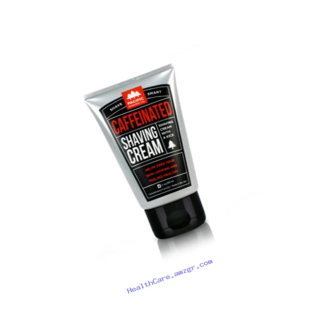 Pacific Shaving Company Caffeinated Shaving Cream, Best Shave Cream for Men and Women - Helps Reduce Appearance of Razor Burn, Naturally Derived Caffeine, Safe Ingredients, Travel/TSA Friendly
