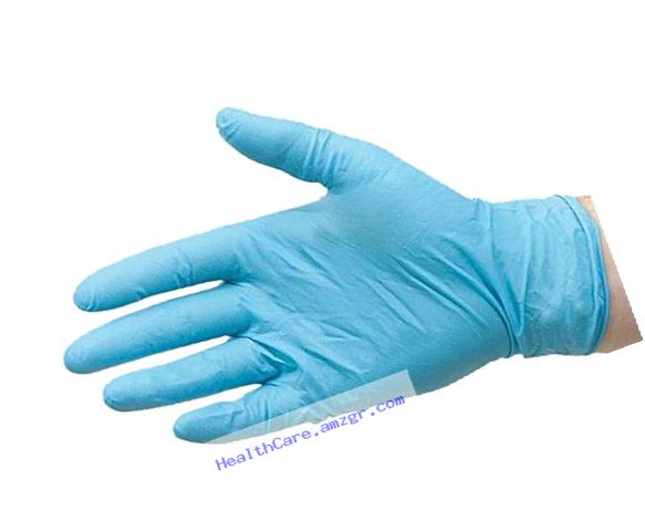 SKINTX CB2-50010-M-BX Nitrile Medical Grade Examination Glove, 3 mil - 4 mil, Powder-Free, Latex-Free, Finger Textured, 200/bx Eco-Friendly Packaging, Cool Blue (Pack of 200)
