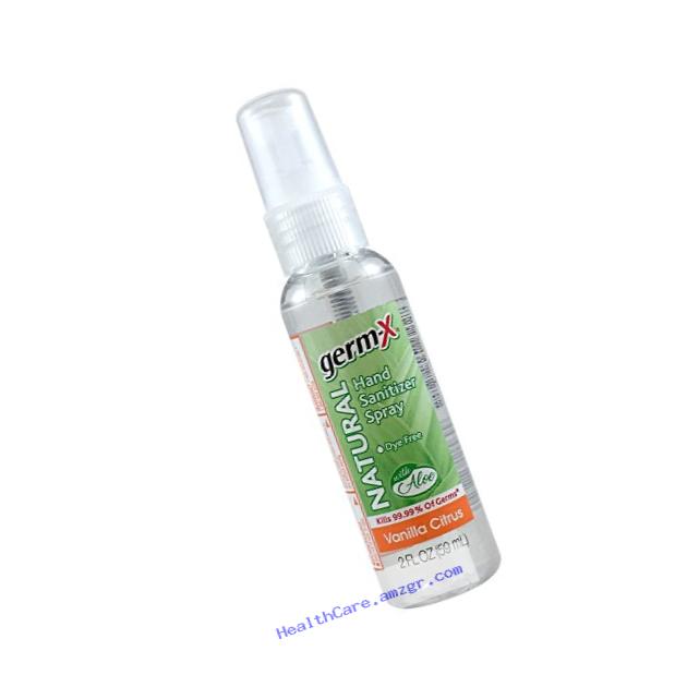Germ-x Natural Hand Sanitizer Spray, Citrus Vanilla, 2 Fluid Ounce