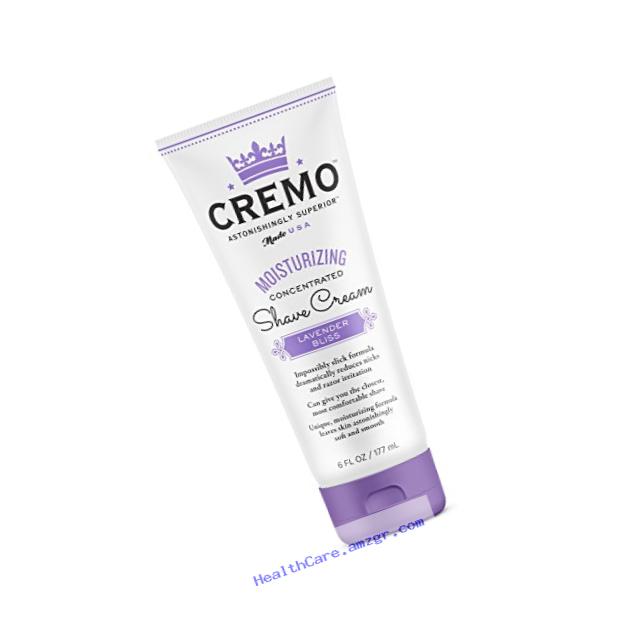 Cremo Lavender Bliss Moisturizing Shave Cream, Astonishingly Superior Shaving Cream For Women, Reduces Nicks, Cuts And Razor Burn, 6 Ounces