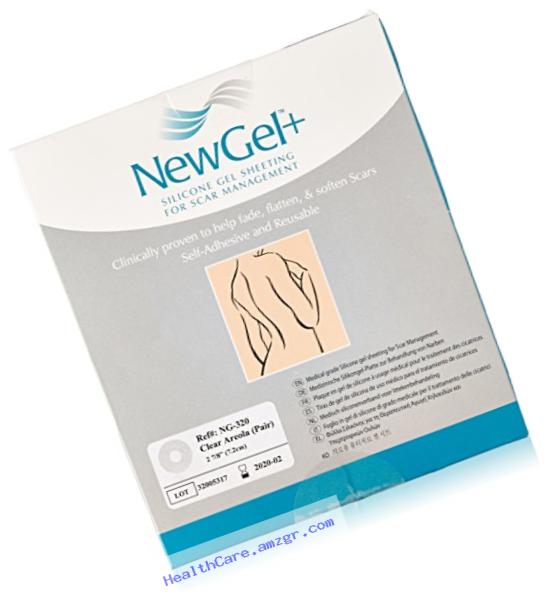 NewGel+ Silicone Gel Sheeting for Scar Management - Areola Clear (1 pair per box)
