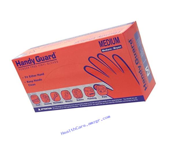 Adenna Handy Guard 3.5 mil Vinyl Powder Free Gloves (Translucent, Medium) Box of 100