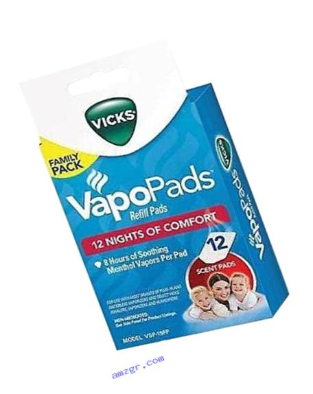 Vicks Vapo Pad Family Pack, 12 Count