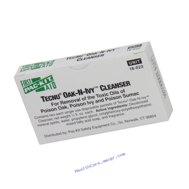 Pac-Kit by First Aid Only 18-022 Tecnu OAK-N-IVY Cleanser Packet (Box of 2)