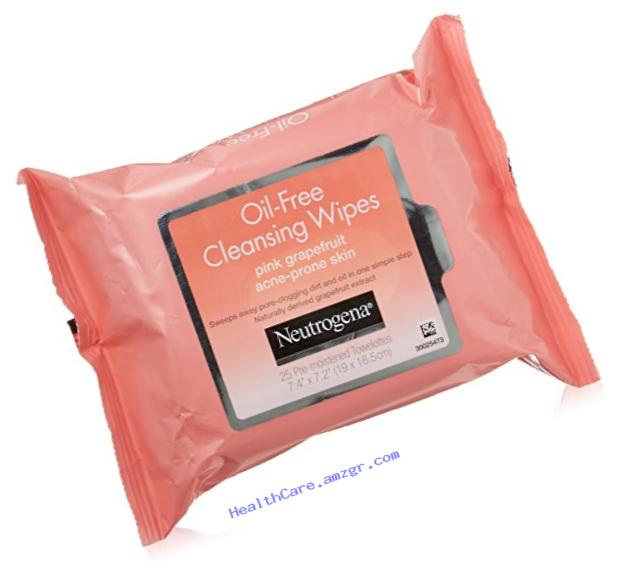 Neutrogena Cleansing Wipes, Pink Grapefruit, 50 Count