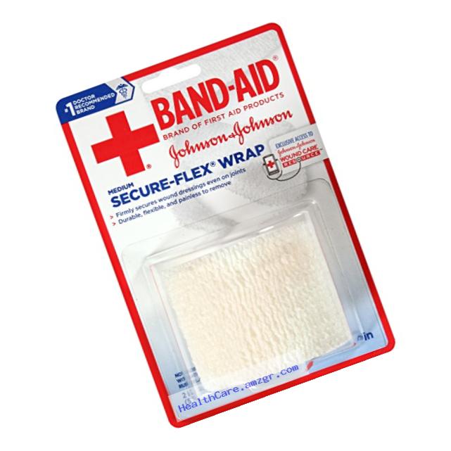 Band-Aid Brand Of First Aid Products Secure-Flex Minor Wound Care Wrap, 2 Inches By 2.5 Yards (Pack of 4)