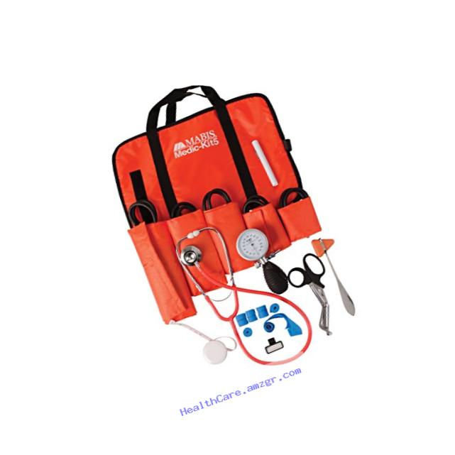 MABIS All-in-One EMT and Paramedic First Aid Kit with 5 Calibrated Blood Pressure Cuffs, Orange