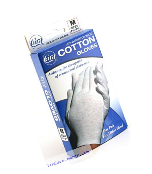 CARA  Hypoallergenic Moisturizing Cotton Gloves, Extra Large, 1 Pair