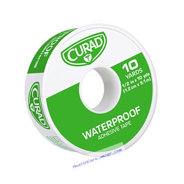 Curad Waterproof Adhesive Tape, 1/2 inch x 10 yards (Pack of 6)