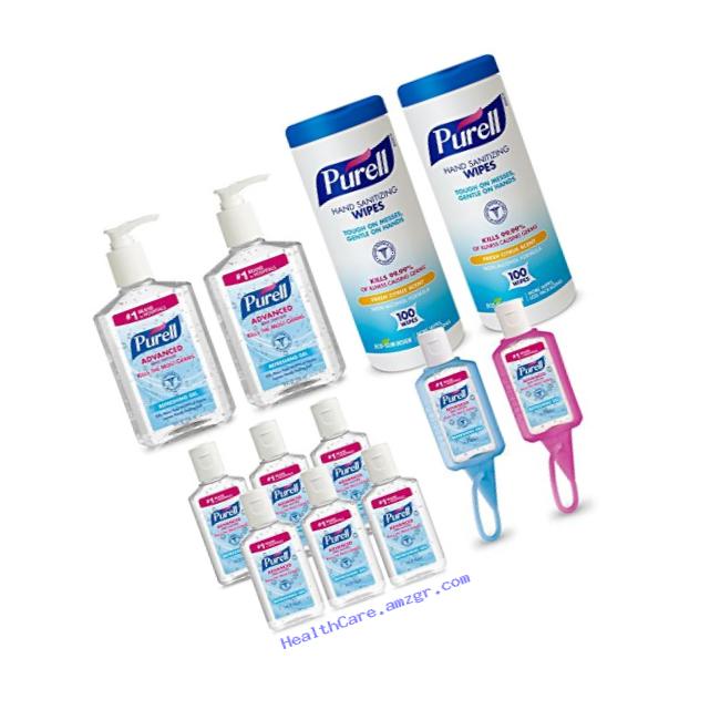 PURELL  9652-K1 Advanced Hand Sanitizer and Sanitizing Wipe Kit